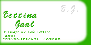 bettina gaal business card