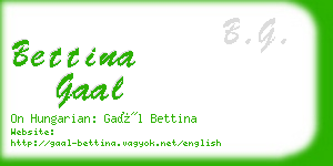 bettina gaal business card